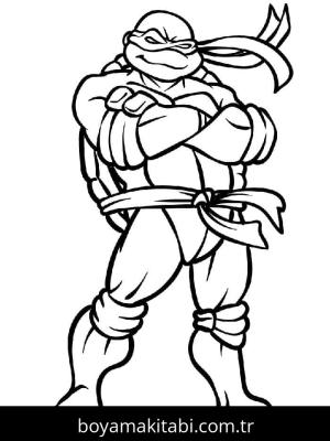 Ninja Kaplumbağalar boyama sayfası – kolay boyama, eğitici aktivite