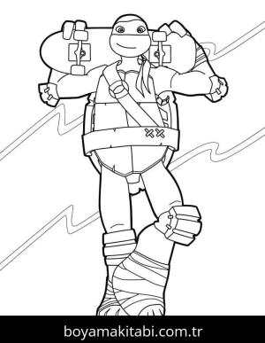 Ninja Kaplumbağalar boyama sayfası – keyifli zaman, renkli çizimler
