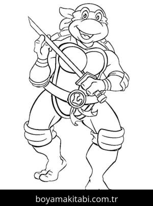 Ninja Kaplumbağalar boyama sayfası – renkli çizimler, okul öncesi