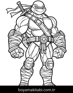 Ninja Kaplumbağalar boyama sayfası – sanatsal çalışma, çocuklar için