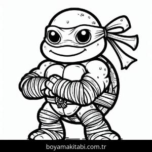 Ninja Kaplumbağalar boyama sayfası – renkli çizimler, okul öncesi