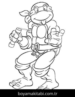 Ninja Kaplumbağalar boyama sayfası – çocuklar için, çizgi film temalı