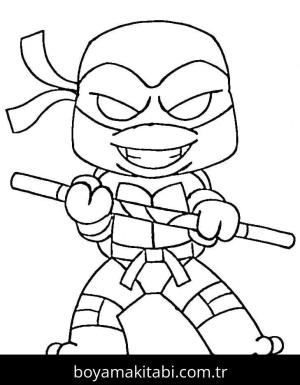 Ninja Kaplumbağalar boyama sayfası – eğitici aktivite, yaratıcılık