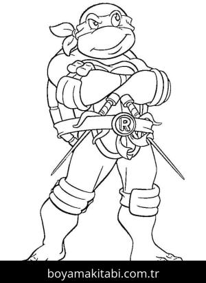 Ninja Kaplumbağalar boyama sayfası – çocuk aktivitesi, PDF indir