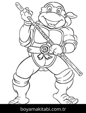 Ninja Kaplumbağalar boyama sayfası – eğitici aktivite, yaratıcılık