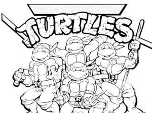 Ninja Kaplumbağalar boyama sayfası,  coloring page, Mutlu Teenage Mutant Ninja Kaplumbağalar, 