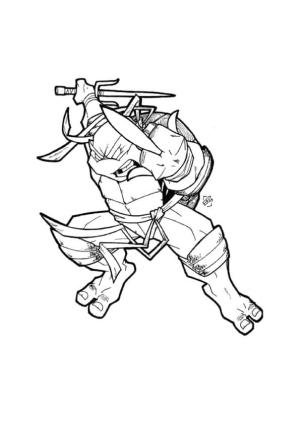 Ninja Kaplumbağalar boyama sayfası,  coloring page, Raphael’in Kılıç Dansı, 