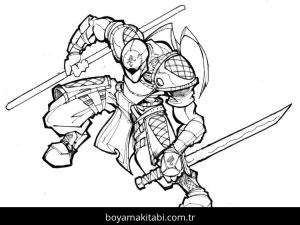 Ninja boyama sayfası – evde etkinlik, ücretsiz yazdır