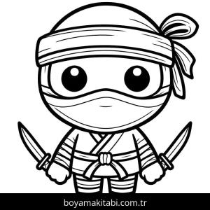 Ninja boyama sayfası – ücretsiz yazdır, boyama etkinliği