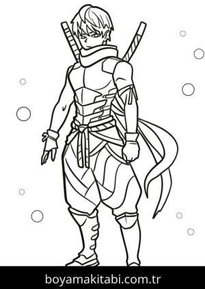 Ninja boyama sayfası – okul öncesi, evde etkinlik