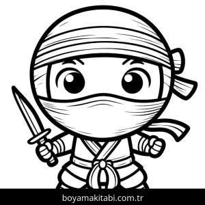 Ninja boyama sayfası – yaratıcılığı geliştirir, keyifli zaman