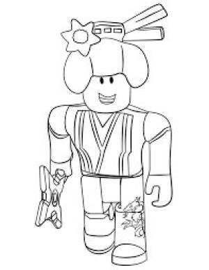 Ninja boyama sayfası,  coloring page, Ninja Roblox Kadın, 