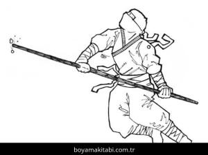 Ninja boyama sayfası – evde etkinlik, ücretsiz yazdır