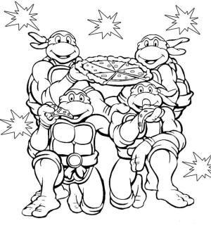 Ninja boyama sayfası,  coloring page, Ninja Kaplumbağalar, 