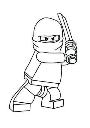 Ninjago boyama sayfası,  coloring page, Ninjago Kılıç Tutuyor, 