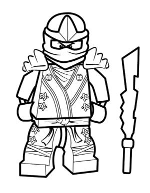 Ninjago boyama sayfası,  coloring page, Kılıç ile Ninjago, 