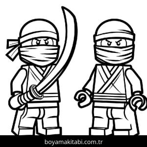 Ninjago boyama sayfası – kolay boyama, eğitici aktivite