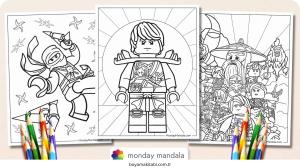 Ninjago boyama sayfası – çizgi film temalı, basit çizim