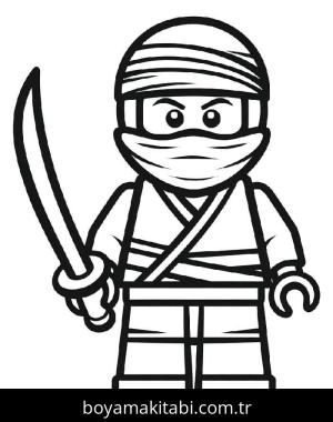 Ninjago boyama sayfası – boyama çalışması, yaratıcılığı geliştirir