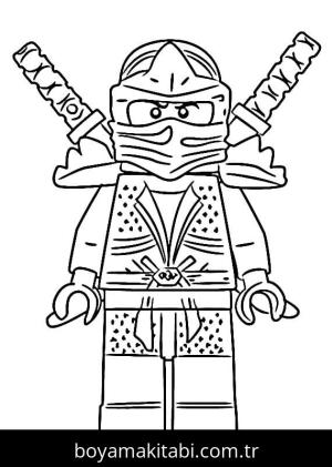 Ninjago boyama sayfası – basit çizim, kolay boyama