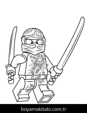 Ninjago boyama sayfası – PDF indir, sevimli karakter