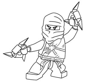 Ninjago boyama sayfası,  coloring page, Ninjago Lloyd Elinde iki Dart Tutuyor, 