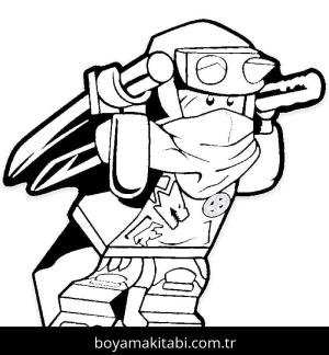 Ninjago boyama sayfası – el becerilerini geliştirir, boyama çalışması