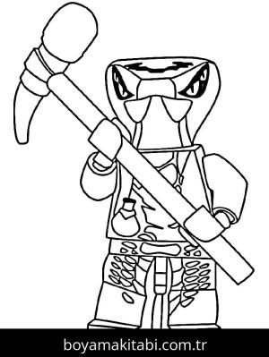 Ninjago boyama sayfası – sevimli karakter, sanatsal çalışma