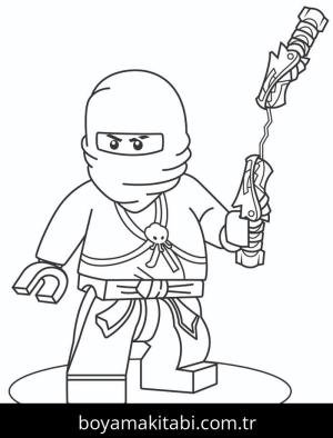 Ninjago boyama sayfası – basit çizim, kolay boyama