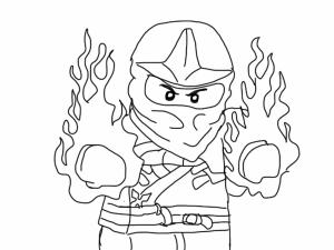 Ninjago boyama sayfası,  coloring page, İki Elinde Alevler Olan Ninjago, 