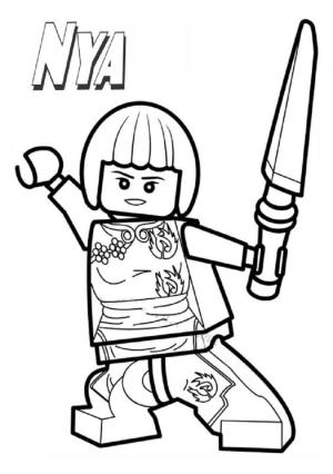 Ninjago boyama sayfası,  coloring page, Eğlenceli Ninjago Nya, 