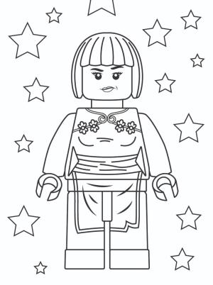 Ninjago boyama sayfası,  coloring page, Yıldızlarla Nya Ninjago, 