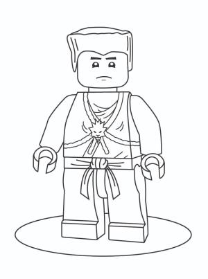 Ninjago boyama sayfası,  coloring page, Ninja Zane Ayakta, 