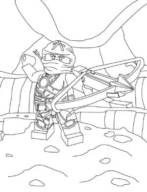 Ninjago boyama sayfası,  coloring page, Bir Tatar Yayı Tutan Havalı Ninjago, 