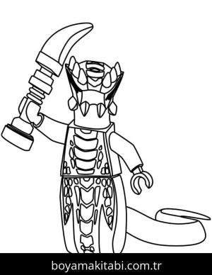 Ninjago boyama sayfası – sevimli karakter, sanatsal çalışma