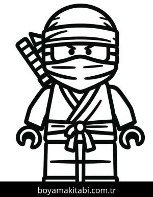 Ninjago boyama sayfası – basit çizim, kolay boyama