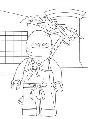 Ninjago boyama sayfası,  coloring page, Havalı Lego Ninjago Cole, 