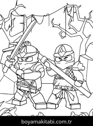 Ninjago boyama sayfası – okul öncesi, evde etkinlik
