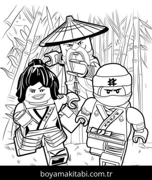 Ninjago boyama sayfası – kolay boyama, eğitici aktivite