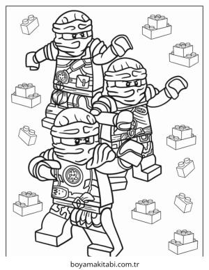 Ninjago boyama sayfası – renkli çizimler, okul öncesi