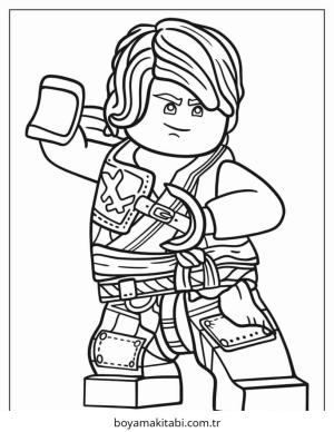 Ninjago boyama sayfası – sevimli karakter, sanatsal çalışma