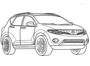 Nissan boyama sayfası,  coloring page, Nissan Murano, 