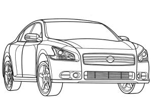 Nissan boyama sayfası,  coloring page, Nissan Maxima, 