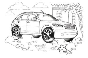 Nissan boyama sayfası,  coloring page, Nissan Infiniti FX, 