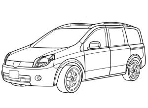 Nissan boyama sayfası,  coloring page, Nissan Lafesta Minivan, 