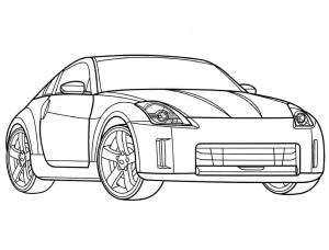 Nissan boyama sayfası,  coloring page, Nissan 350Z, 