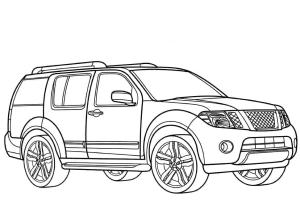 Nissan boyama sayfası,  coloring page, Nissan Pathfinder, 