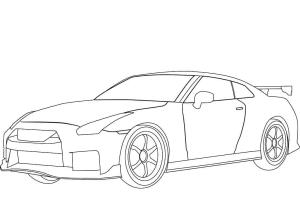 Nissan boyama sayfası,  coloring page, Nissan GT R Nismo, 