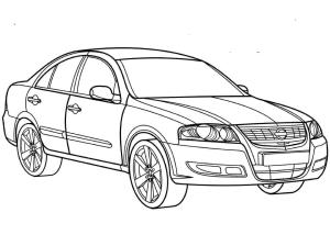 Nissan boyama sayfası,  coloring page, Nissan Almera, 