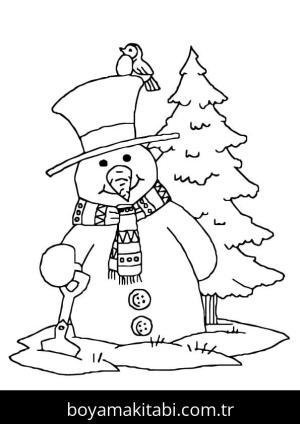 Noel Ağacı boyama sayfası – el becerilerini geliştirir, boyama çalışması